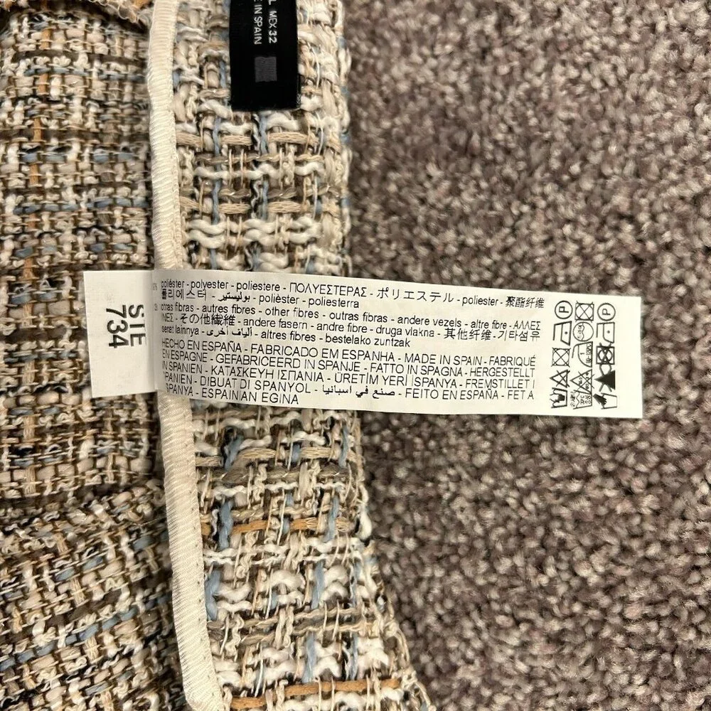 Zara Women's Mini Skort Built-In Shorts Size XL Woven Side Zip Closure NWT - Picture 12 of 14